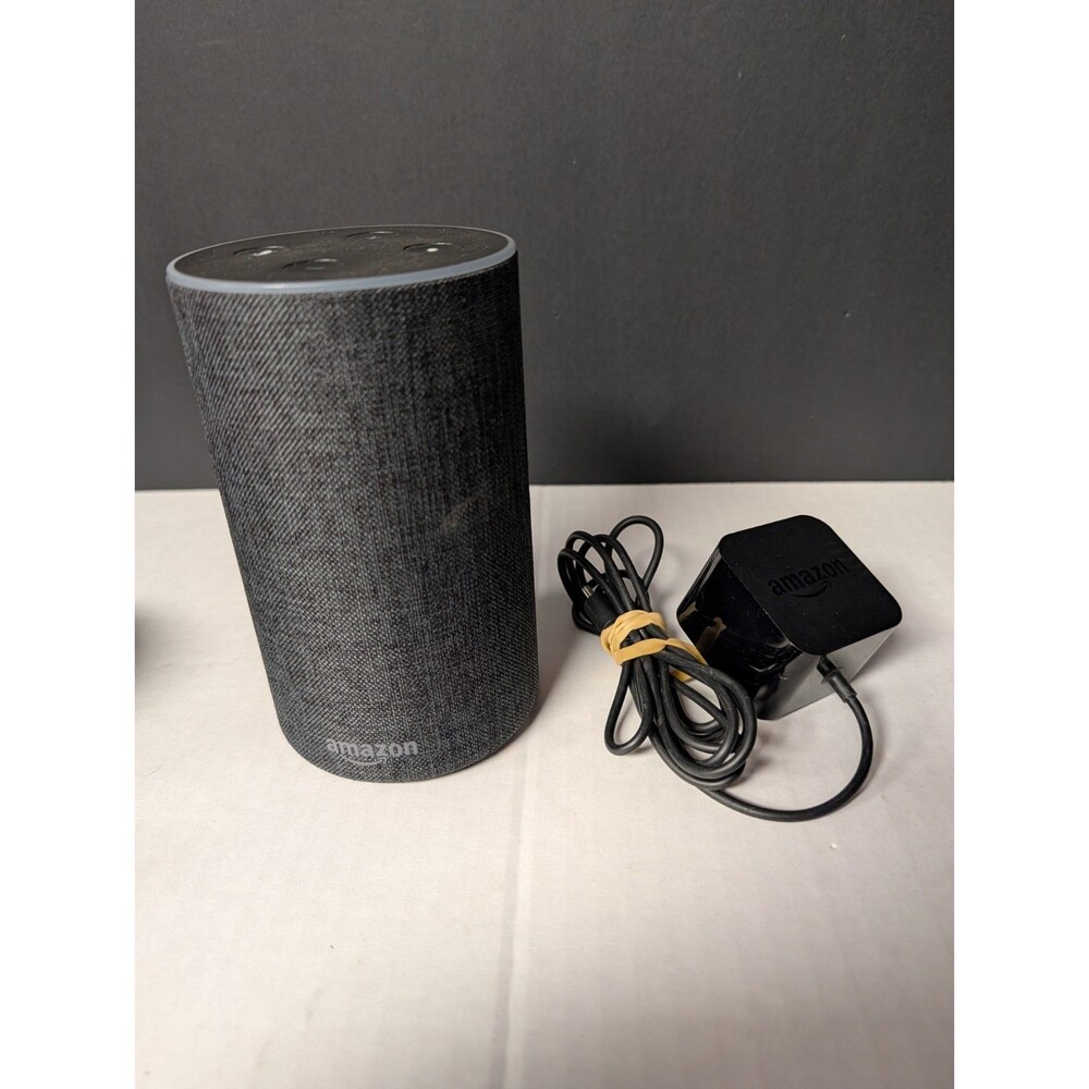 Amazon Echo (2nd Generation) Charcoal Smart Speaker with AC Adapter - Tested